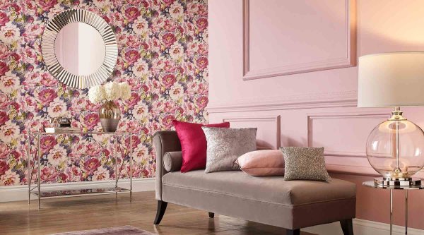Изысканные цветочные обои для прекрасного интерьера гостиной (41 фото)