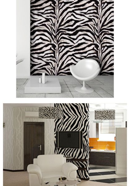 Элегантное слияние стиля: использование обоев с зебрами для оформления гостиной (34 фото)