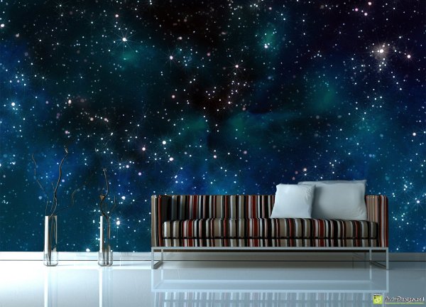Звездное небо на стенах: гармония с космической эстетикой (40 фото)